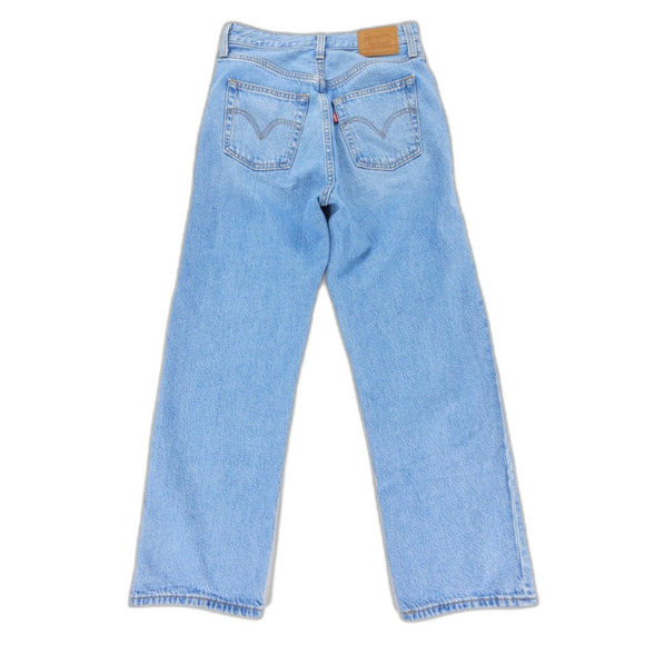 LEVIS Ribcage Straight Ankle Jean In The Middle Distressed 90s Y2k Clean Girl 26 - Picture 5 of 9